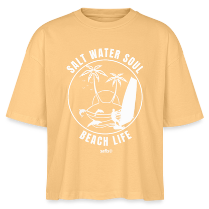 safis® Windsurfing Frauen Boxy Bio-T-Shirt Nova -salt water soul- - Mispel