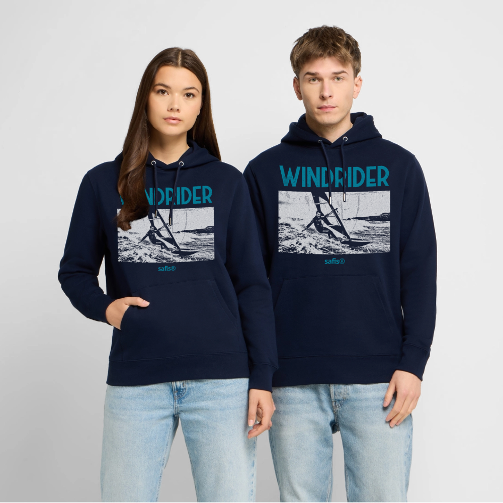 Windsurf Hoodie safis® Windrider- Unisex Bio-Hoodie CRUISER - Navy