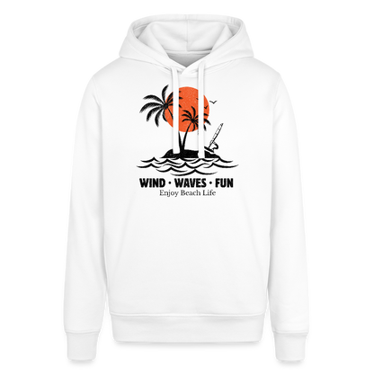 Unisex Bio-Hoodie -enjoy life- - Weiß