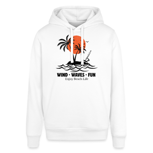 Unisex Bio-Hoodie -enjoy life- - Weiß