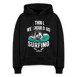Windsurfing Boxy Frauen Bio Hoodie Nora -surfing- - Schwarz safis®