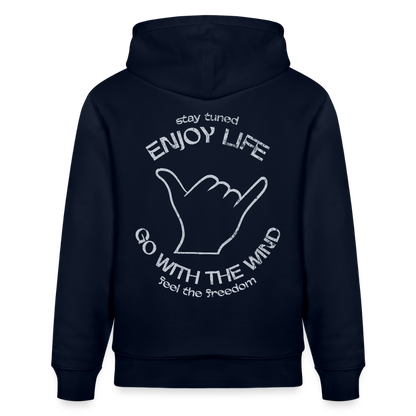Unisex Bio-Hoodie CRUISER -enjoy life- - Navy