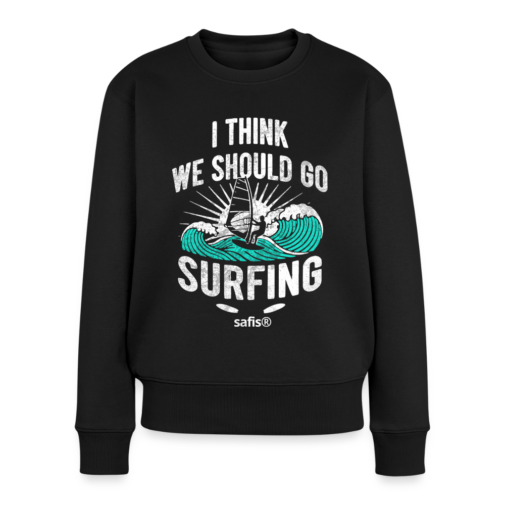 Windsurfing Frauen Premium Pullover -surfing- - Schwarz safis®