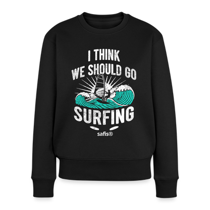 Windsurfing Frauen Premium Pullover -surfing- - Schwarz safis®