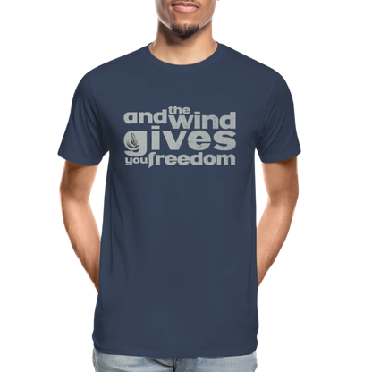 Männer Premium Bio T-Shirt -freedom- - Navy