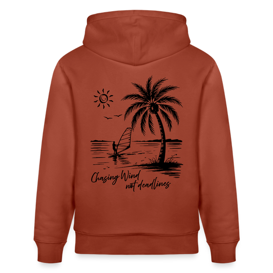 Unisex Bio-Hoodie CRUISER -chasing wind- - Terrakotta