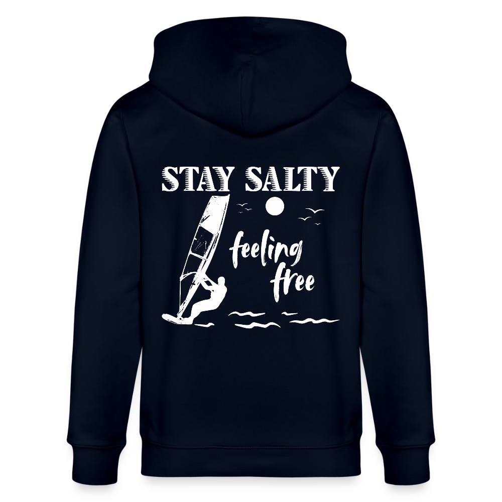 Unisex Bio-Kapuzenjacke CULTIVATOR -stay salty- - Navy
