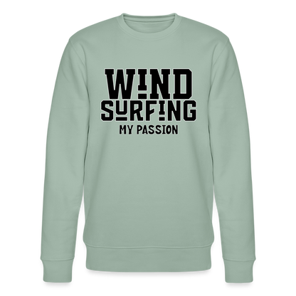 Männer Bio-Sweatshirt -my passion- - Helles Graugrün