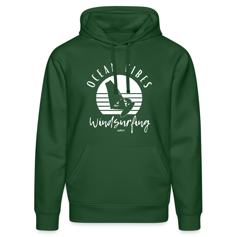 Unisex Bio-Hoodie DRUMMER -ocean vibes sunset- - Flaschengrün