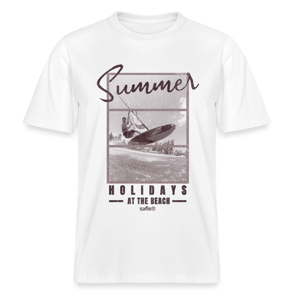 safis Windsurf T-Shirt -holidays- RELAXED FIT Unisex Organic T-Shirt - Weiß