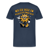 Männer Premium Bio T-Shirt -on my way- Geschenke Für Windsurfer - Navy