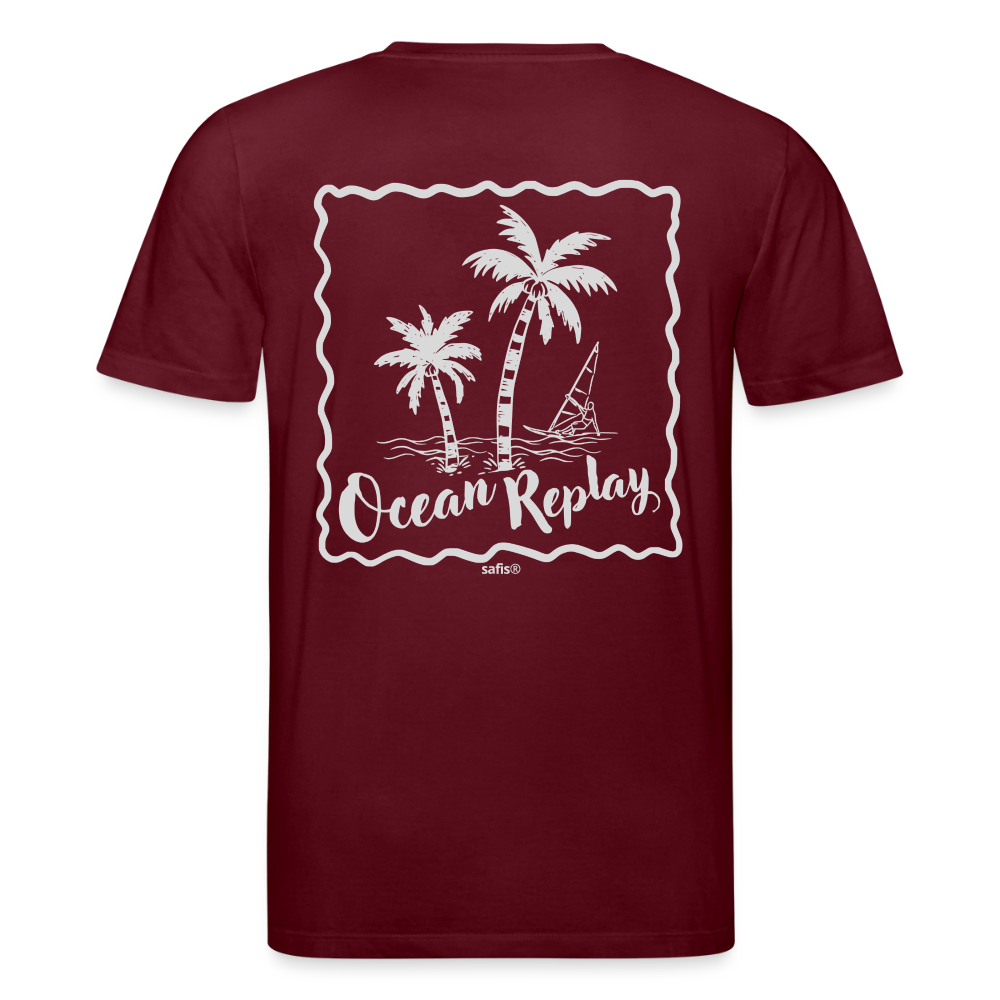 safis® Windsurf Bio-T-Shirt Creator -Ocean replay- - Burgunderrot