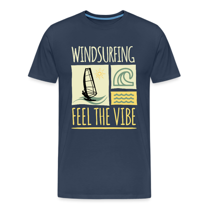 Männer Premium Bio T-Shirt -feel the vibe- - Navy