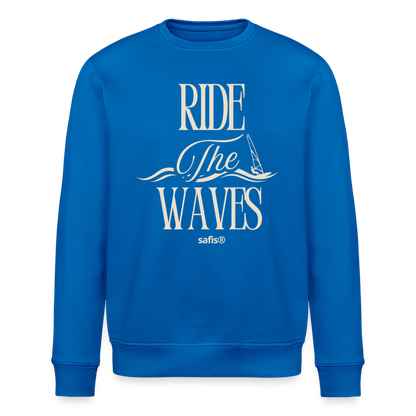Unisex Bio-Sweatshirt ROLLER -ride the waves- - Königsblau