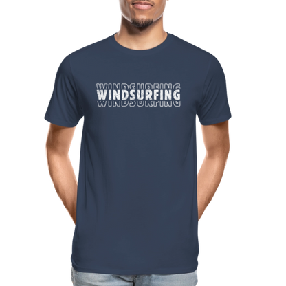Männer Premium Bio T-Shirt -windsurfing- - Navy