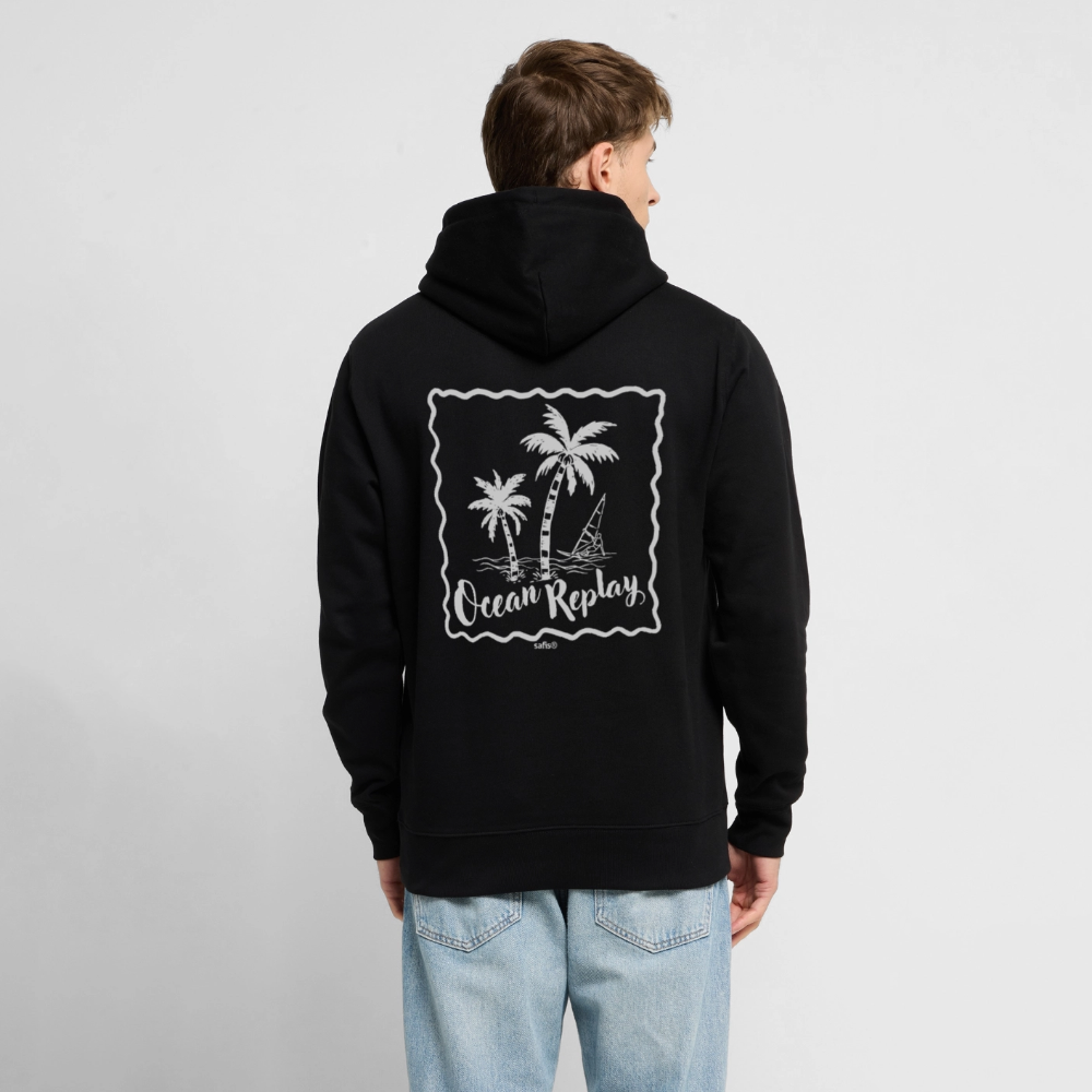 Unisex Bio-Hoodie CRUISER -ocean replay- - Schwarz
