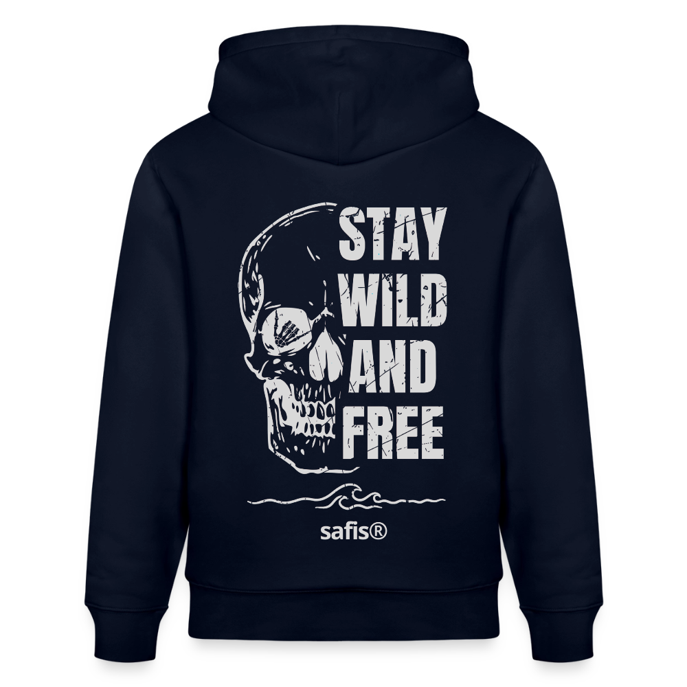 safis® Windsurfkleidung -wild and free- Unisex Bio-Hoodie CRUISER - Navy