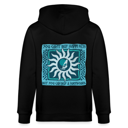 Unisex Bio-Kapuzenjacke CULTIVATOR -buy happiness- - Schwarz