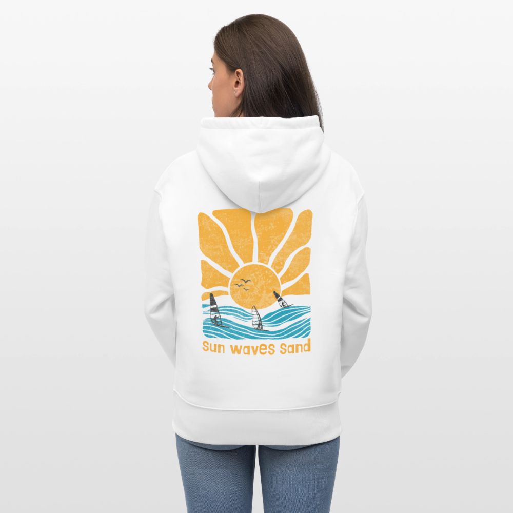 Unisex Relaxed Fit Bio-Hoodie -sunny waves- - Weiß