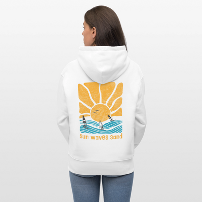 Unisex Relaxed Fit Bio-Hoodie -sunny waves- - Weiß
