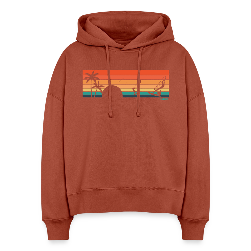 -sunset- Stanley/Stella Boxy Frauen Bio Hoodie Nora - Terrakotta