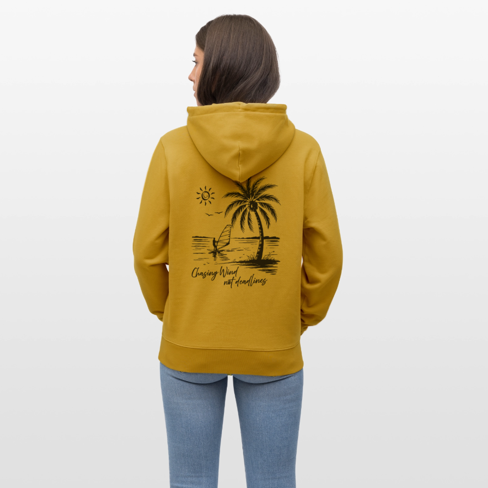 Unisex Bio-Hoodie CRUISER -chasing wind- - Ocker