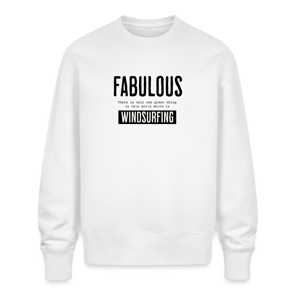 Unisex Oversize Bio Pullover -fabulous- - Weiß