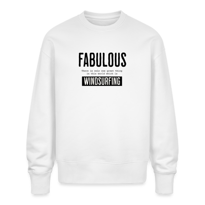 Unisex Oversize Bio Pullover -fabulous- - Weiß