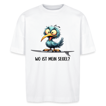 Unisex Oversize Bio-T-Shirt -Wo ist mein Segel?- - Weiß