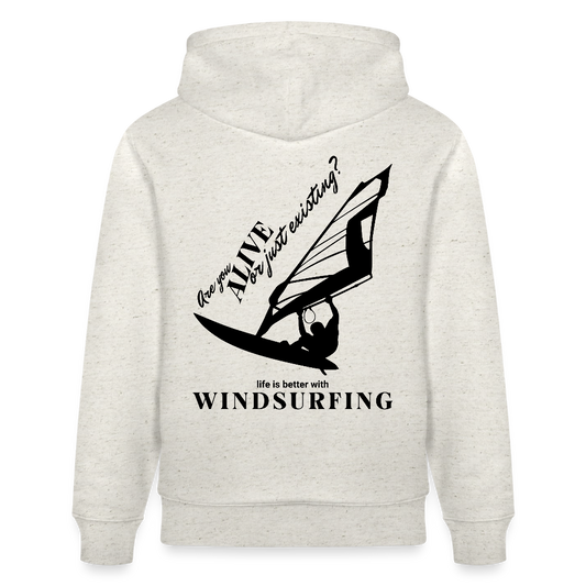 Unisex Bio-Hoodie CRUISER -are you alive- - Beige meliert