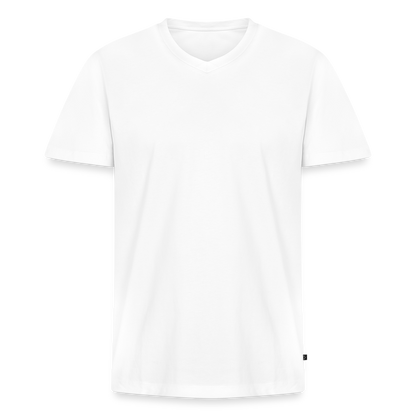 Männer Bio-T-Shirt mit V-Ausschnitt -are you alive- - Weiß