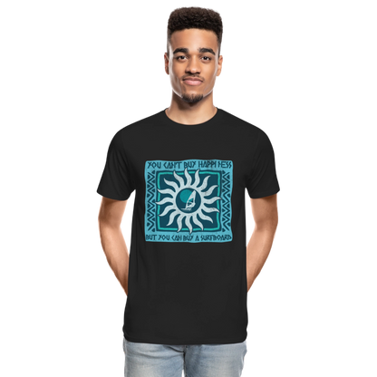 Männer Premium Bio T-Shirt -buy happiness- - Schwarz