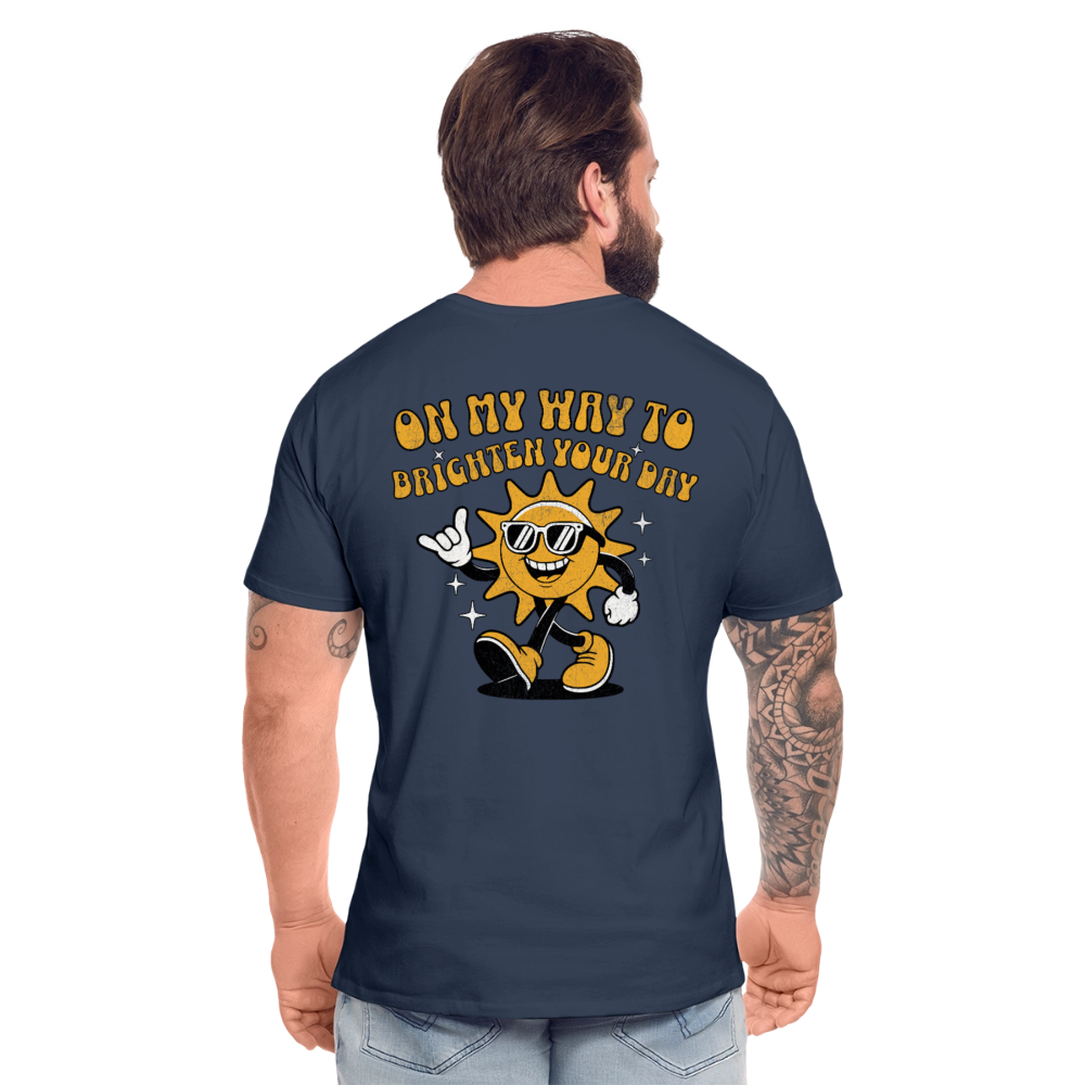 Männer Premium Bio T-Shirt -on my way- Geschenke Für Windsurfer - Navy