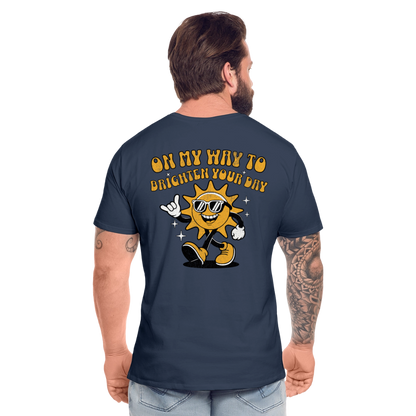 Männer Premium Bio T-Shirt -on my way- Geschenke Für Windsurfer - Navy