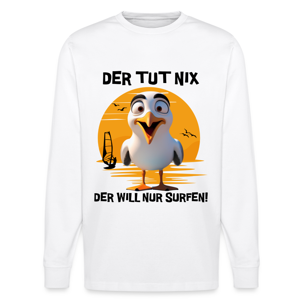 Unisex Bio-Langarmshirt -der tut nix- - Weiß