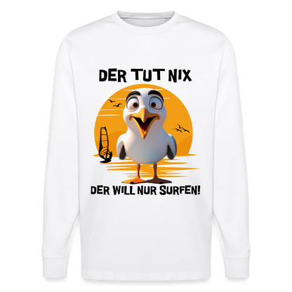 Unisex Bio-Langarmshirt -der tut nix- - Weiß