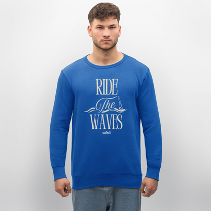 Unisex Bio-Sweatshirt ROLLER -ride the waves- - Königsblau