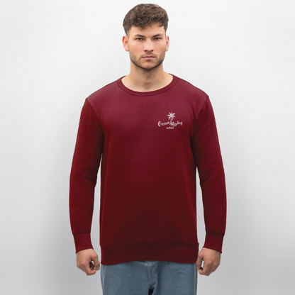Unisex Bio-Sweatshirt Roller -Ocean replay- - Burgunderrot