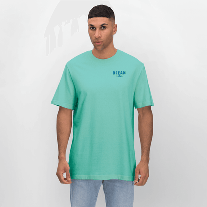Relaxed Fit Unisex Bio-T-Shirt -happiest- - Poolblau