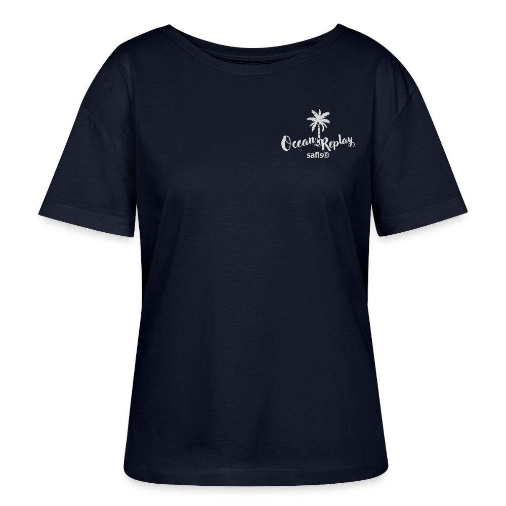 safis® Windsurfer  Frauen Bio-T-Shirt -Ocean replay- - Navy