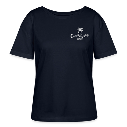 safis® Windsurfer  Frauen Bio-T-Shirt -Ocean replay- - Navy