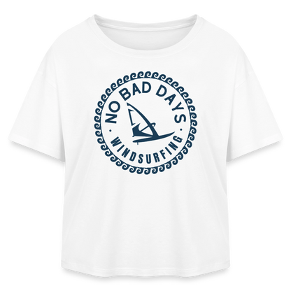 safis Frauen Windsurf Bio-T-Shirt relaxed Fit -no bad days- - Weiß