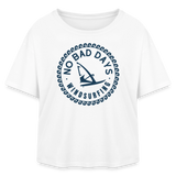 safis Frauen Windsurf Bio-T-Shirt relaxed Fit -no bad days- - Weiß