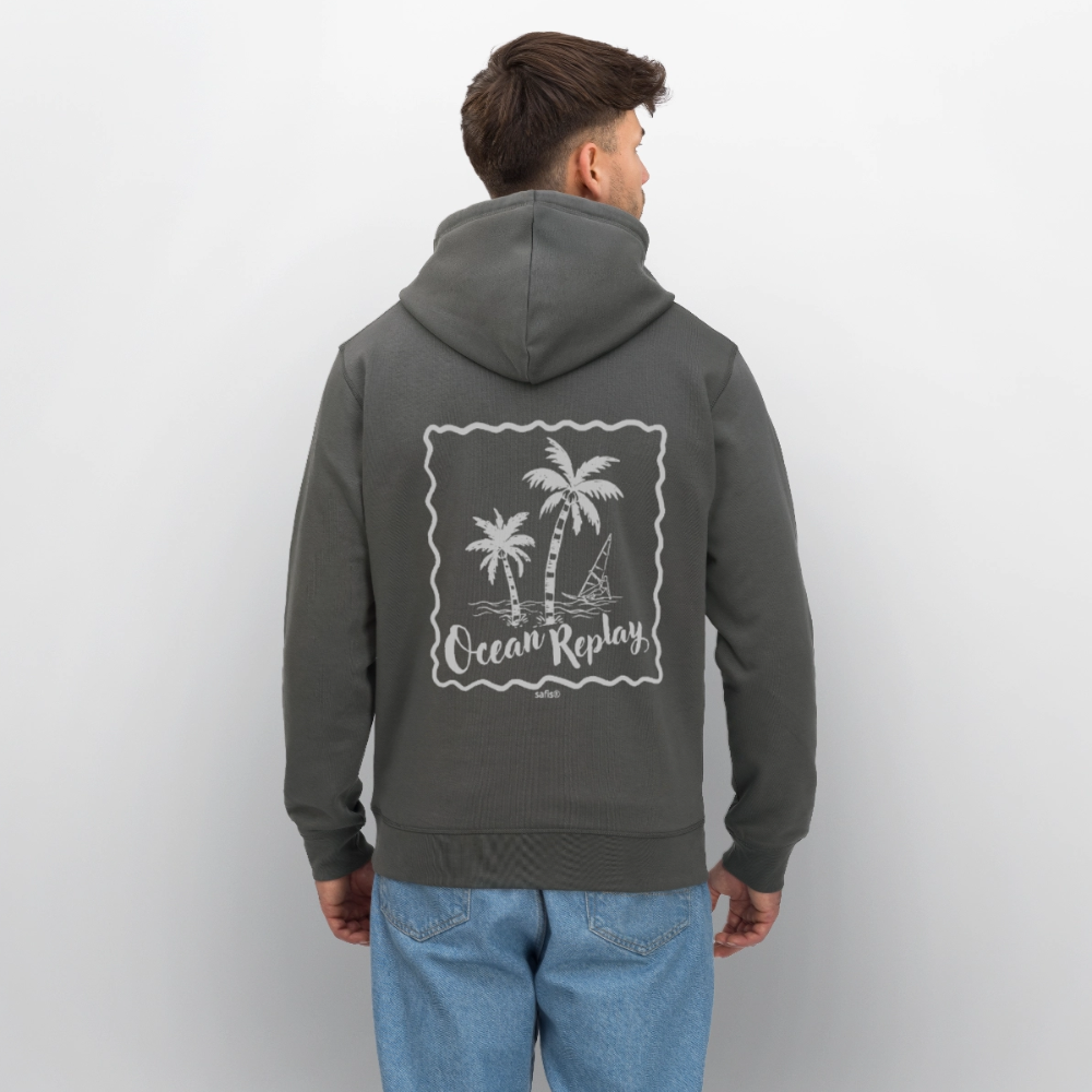 Unisex Bio-Hoodie Drummer -Ocean replay- - Anthrazit