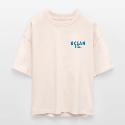 Frauen Boxy Bio-T-Shirt Nova -happiest- - Weißgrau