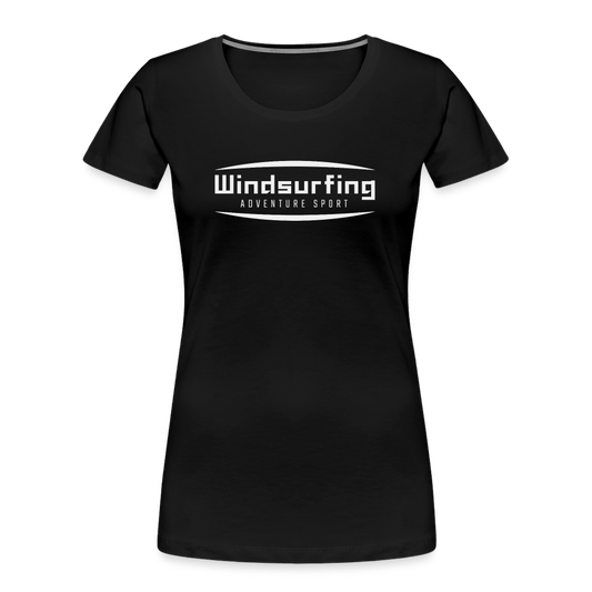 Frauen Premium Bio T-Shirt -adventure sport- - Schwarz