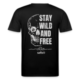 safis® Windsurf Shirt -wild and free- Unisex Bio-T-Shirt CREATOR - Schwarz