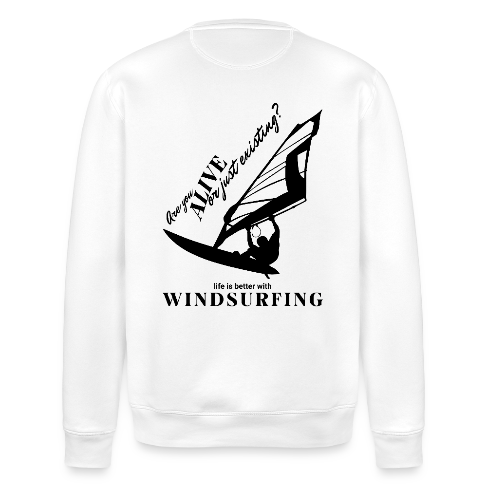 Unisex Bio-Sweatshirt ROLLER -are you alive- - Weiß