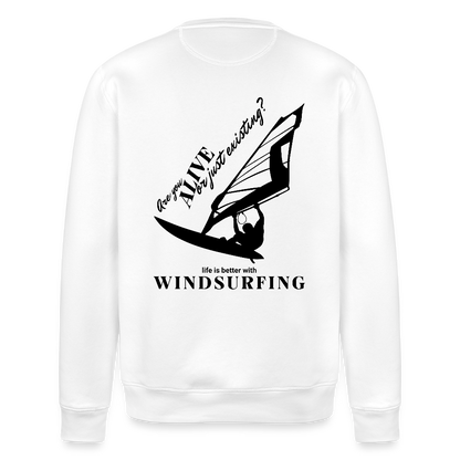 Unisex Bio-Sweatshirt ROLLER -are you alive- - Weiß