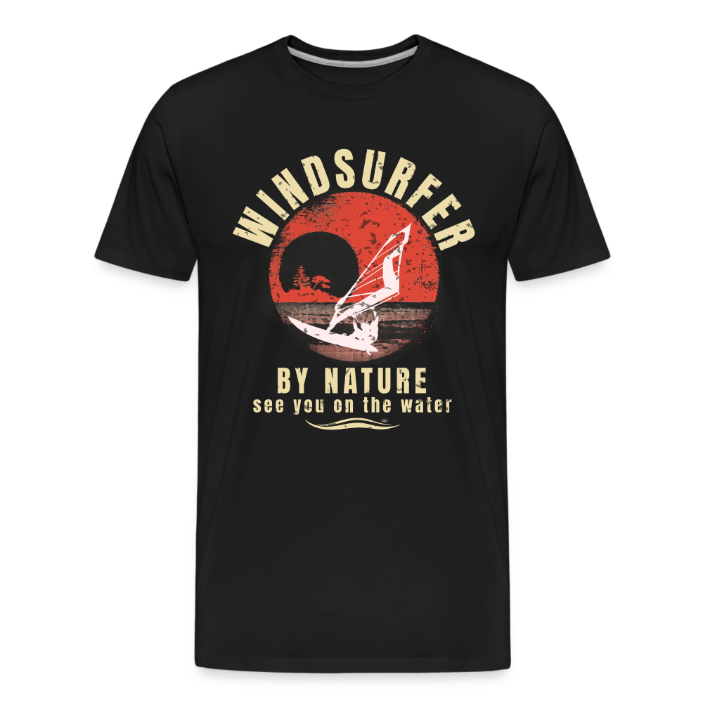 Männer Premium Bio T-Shirt -by nature- - Schwarz